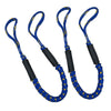 2pcs Marine Boat Bungee Dock Line Anchor / Mooring Rope 4ft Blue 2