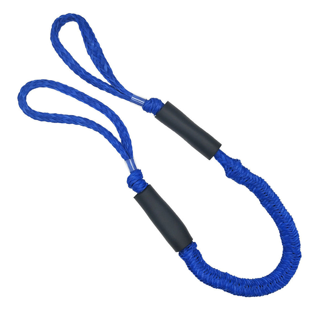 2pcs Marine Boat Bungee Dock Line Anchor / Mooring Rope 4ft Blue