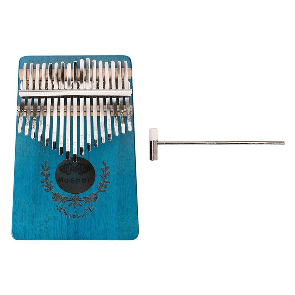 17 Key Kalimba Thumb Piano Finger Mbira Solid Musical Instrument Blue