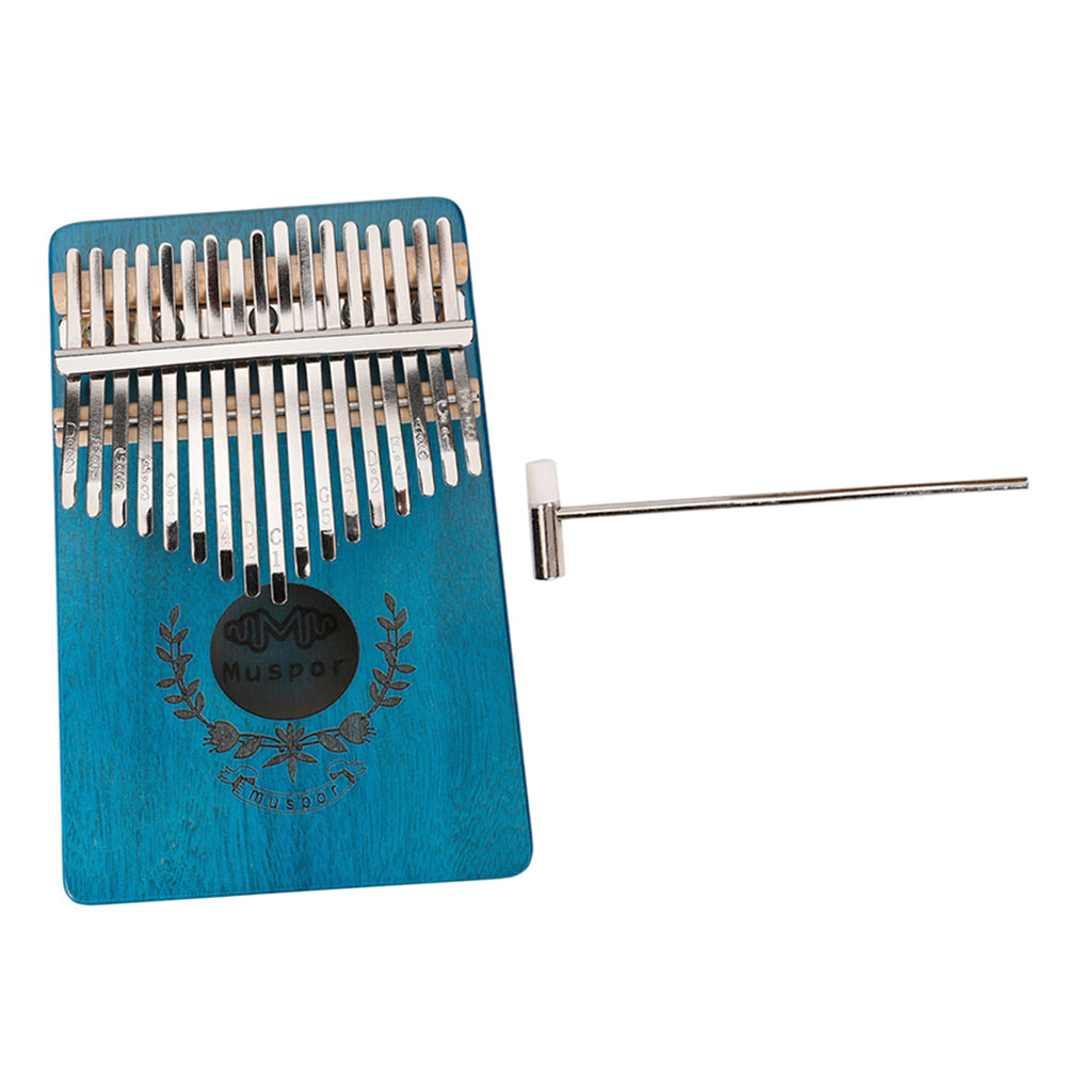 17 Key Kalimba Thumb Piano Finger Mbira Solid Musical Instrument Blue