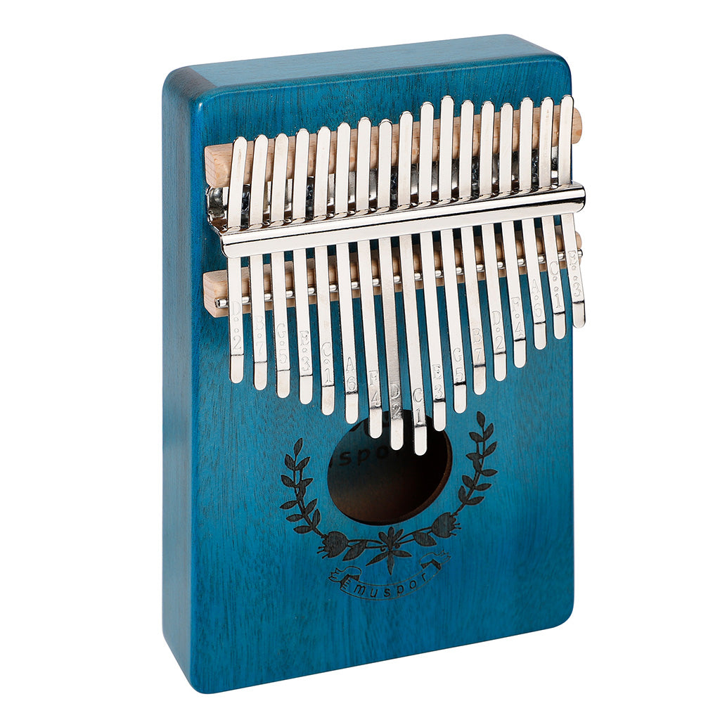 17 Key Kalimba Thumb Piano Finger Mbira Solid Musical Instrument Blue