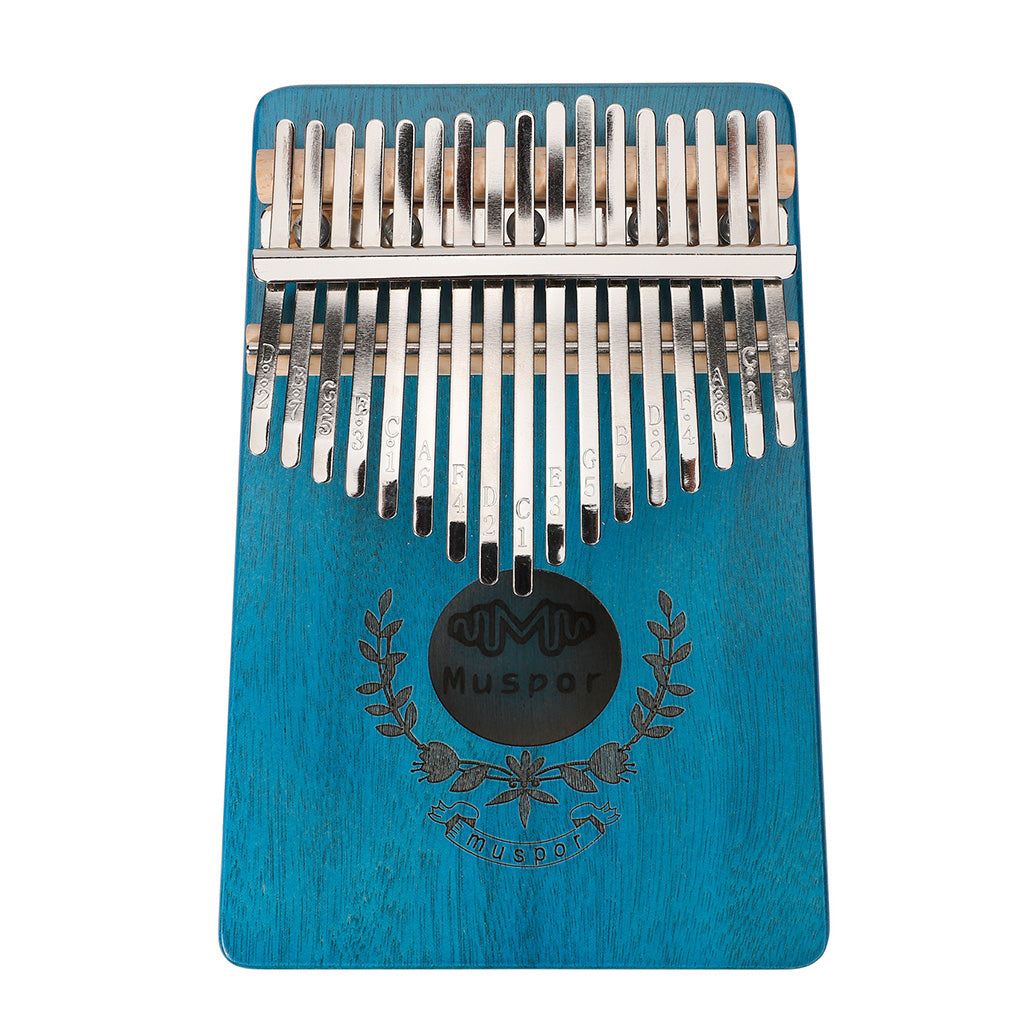 17 Key Kalimba Thumb Piano Finger Mbira Solid Musical Instrument Blue