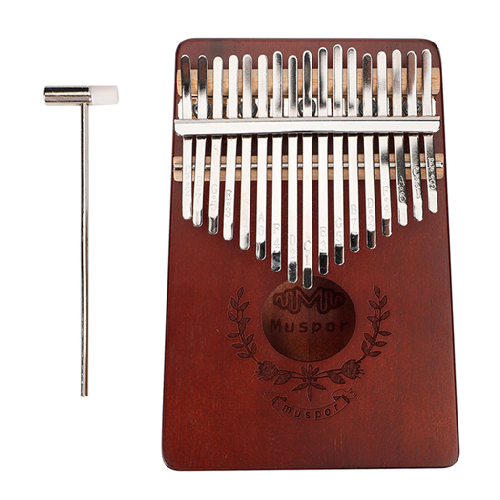 17 Key Kalimba Thumb Piano Finger Mbira Solid Musical Instrument Coffee