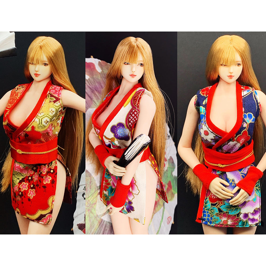 1/6 Female Kimono Dress Clothes Suit Fit for 12 inch PH Action Figure Doll A