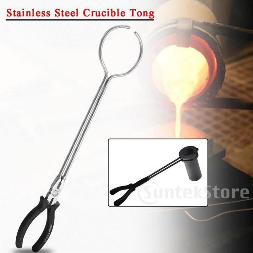 Steel Crucible Tongs for Melting Casting Refining Gold Silver Copper