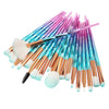 20x Unicorn Eye Brush Set Kit Powder Brushes Diamond blue Pink