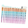 20x Unicorn Eye Brush Set Kit Powder Brushes Diamond blue Pink