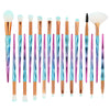 20x Unicorn Eye Brush Set Kit Powder Brushes Diamond blue Pink