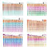 20x Unicorn Eye Brush Set Kit Powder Brushes Diamond Gradient Green Coffee