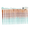 20x Unicorn Eye Brush Set Kit Powder Brushes Diamond Gradient Green Coffee