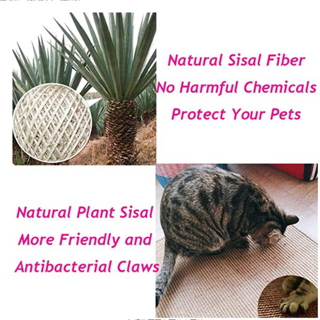 Natural Sisal Cat Mat,Protection Play Scratcher Pad S