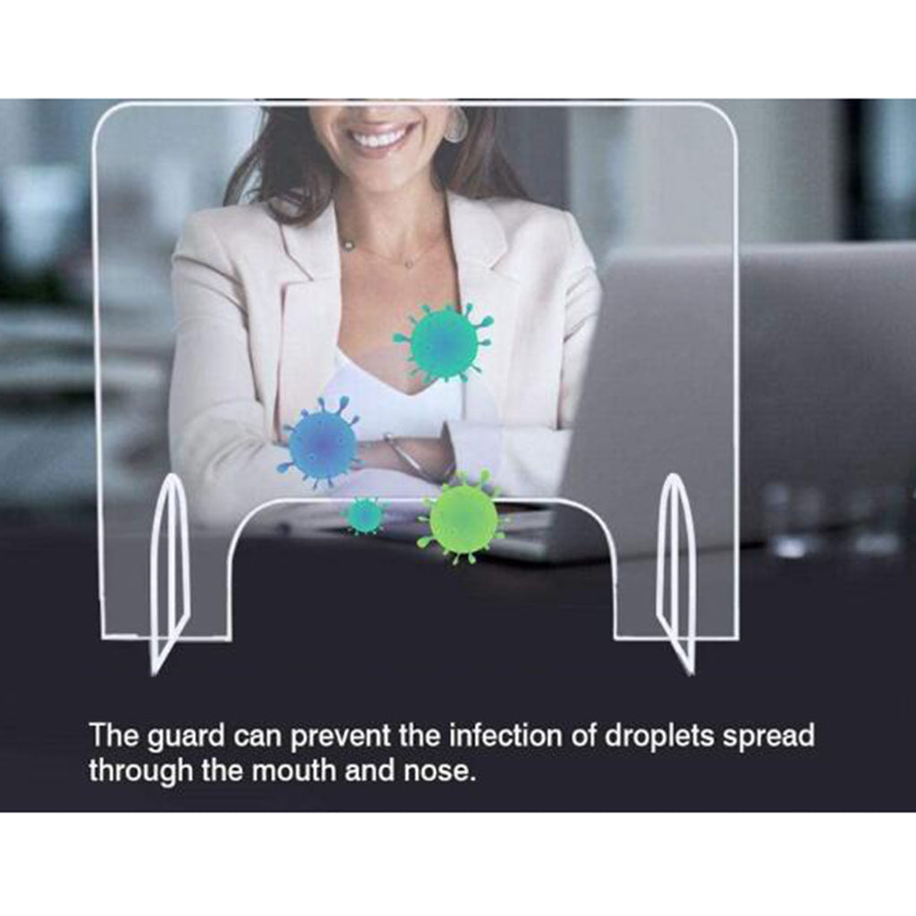 SNEEZE GUARD Acrylic Protecive Barrier Desk Checkout Shield Screen 50x50cm