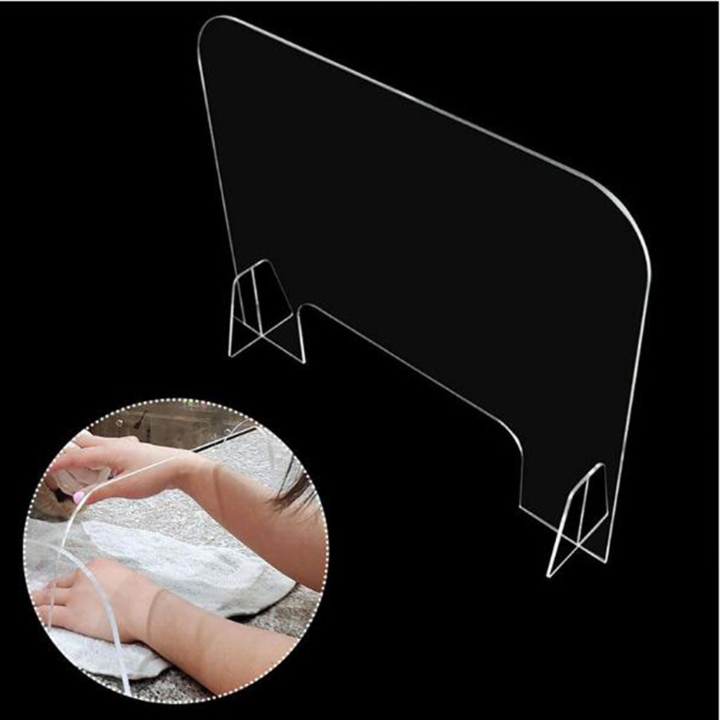 SNEEZE GUARD Acrylic Protecive Barrier Desk Checkout Shield Screen 40x60cm