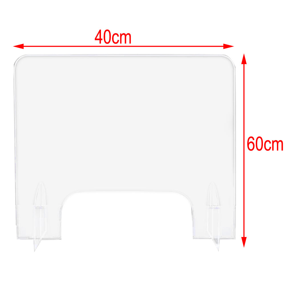 SNEEZE GUARD Acrylic Protecive Barrier Desk Checkout Shield Screen 40x60cm