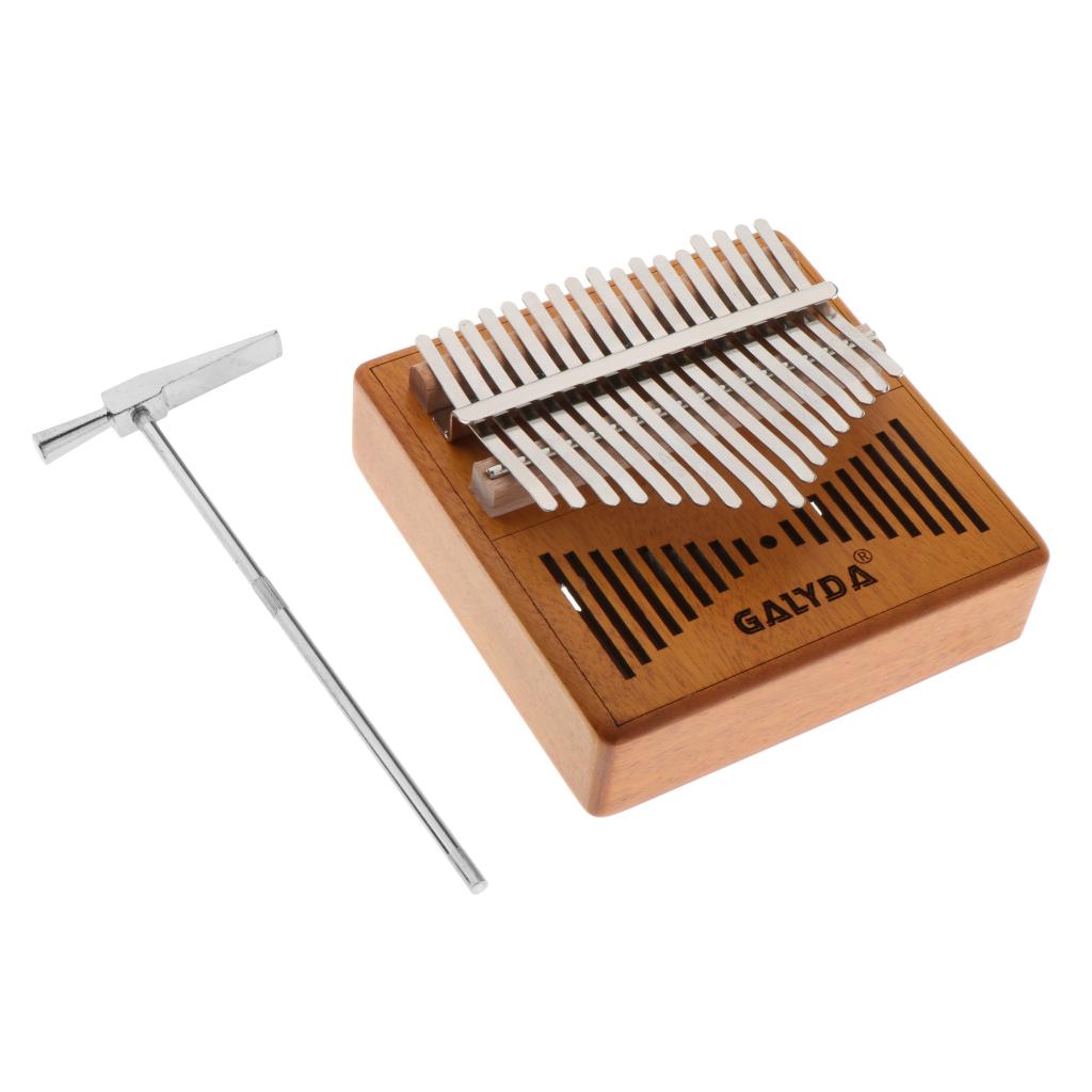 2020 New Kalimba 17 Key Thumb Piano Mbira with Bag Tuner Hammer Yellow