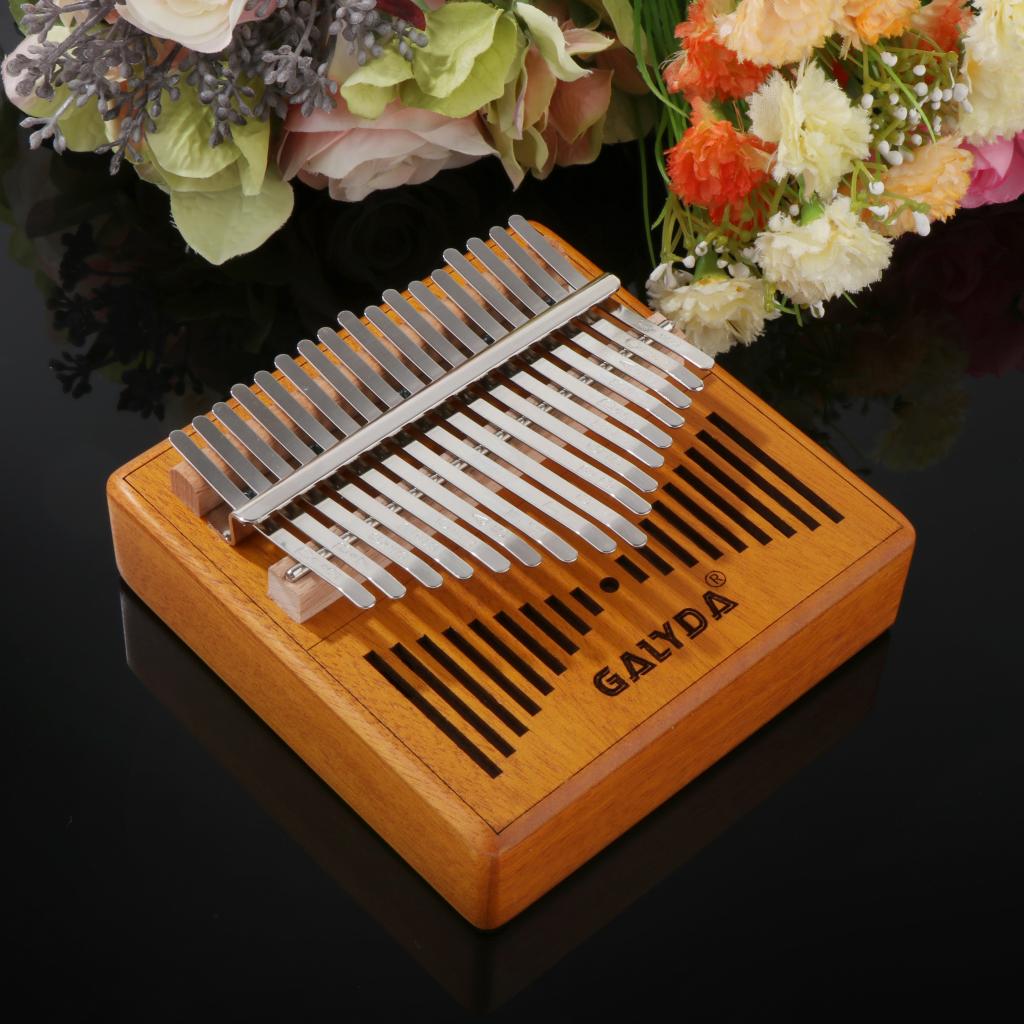 2020 New Kalimba 17 Key Thumb Piano Mbira with Bag Tuner Hammer Yellow