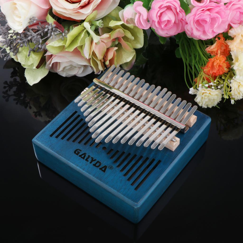 2020 New Kalimba 17 Key Thumb Piano Mbira with Bag Tuner Hammer Blue