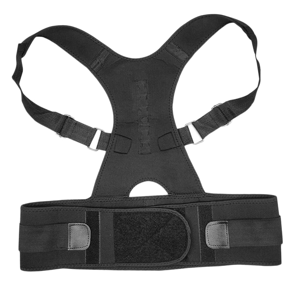 Adjustable Posture Corrector Spine Back Shoulder Correction Belt Black XXL