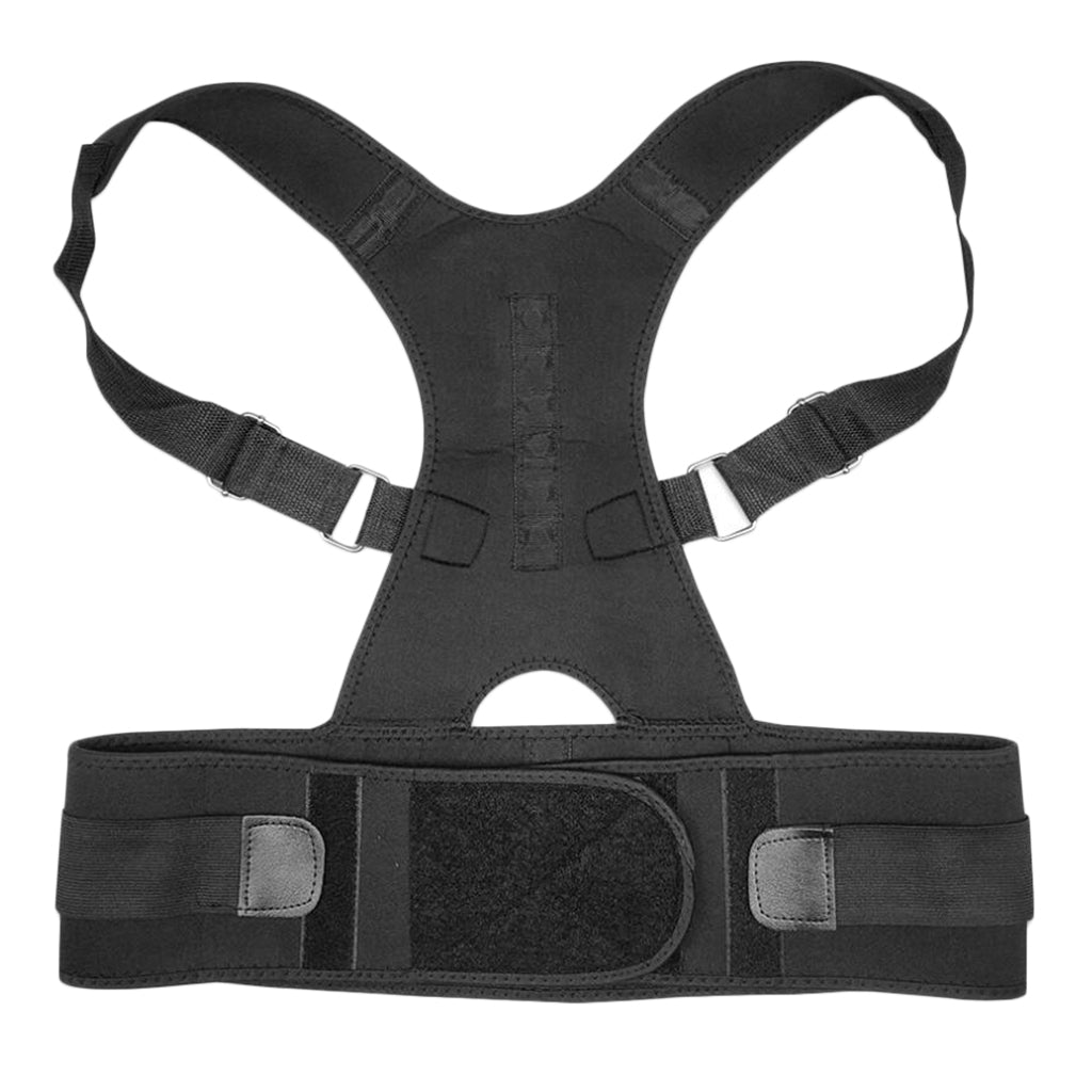 Adjustable Posture Corrector Spine Back Shoulder Correction Belt Black XXL