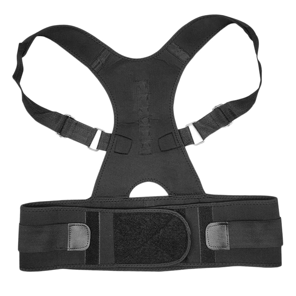 Adjustable Posture Corrector Spine Back Shoulder Correction Belt Black XXL