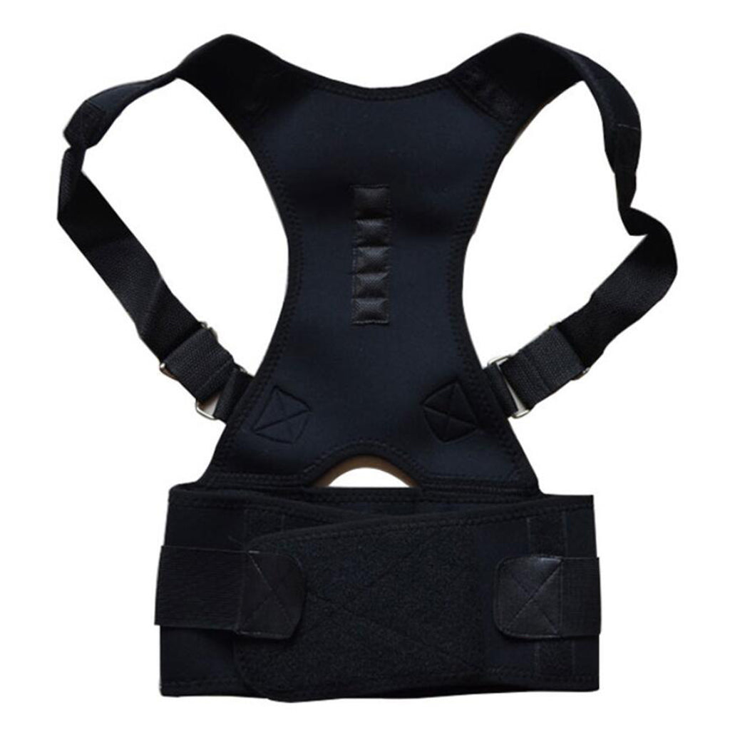 Adjustable Posture Corrector Spine Back Shoulder Correction Belt Black XXL