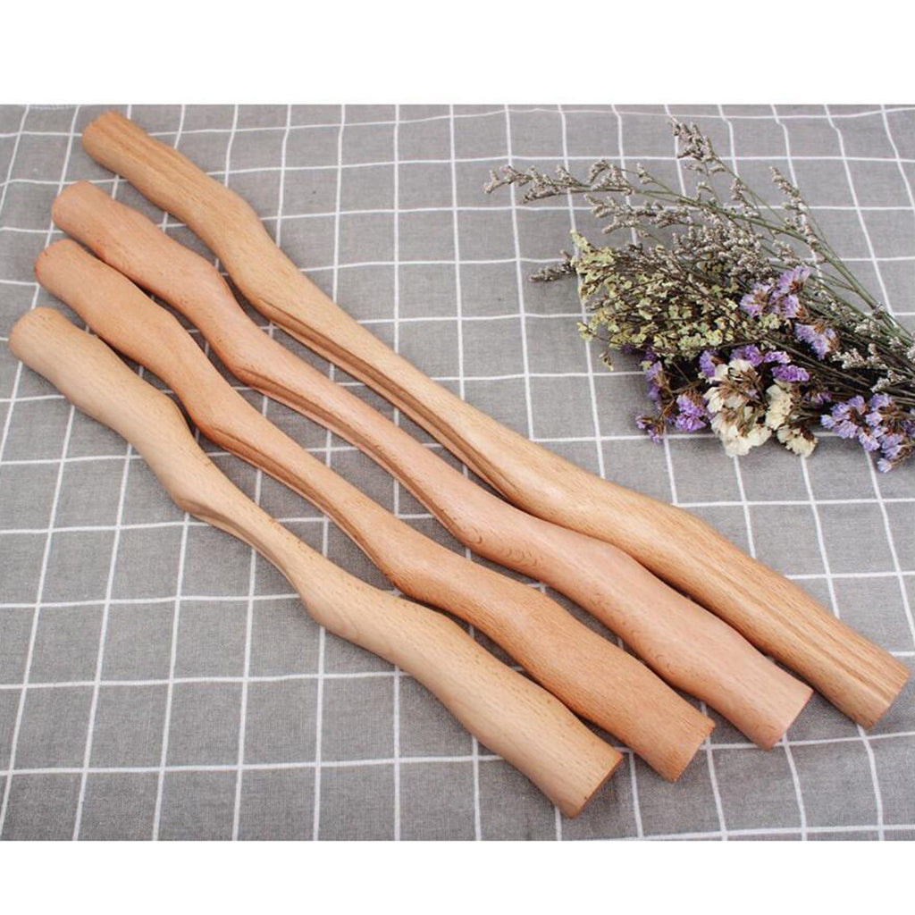 Wooden Gua Sha Scraping Massage Tools for Back Shoulder Neck Waist Leg 4 Pcs