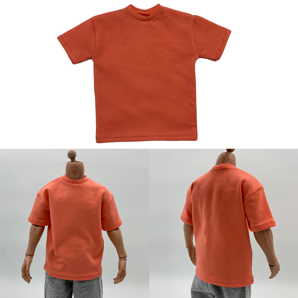1/6 Scale Green Long Sleeve T-Shirt for 12'' Hot Toy Male Action Figure Body Orange
