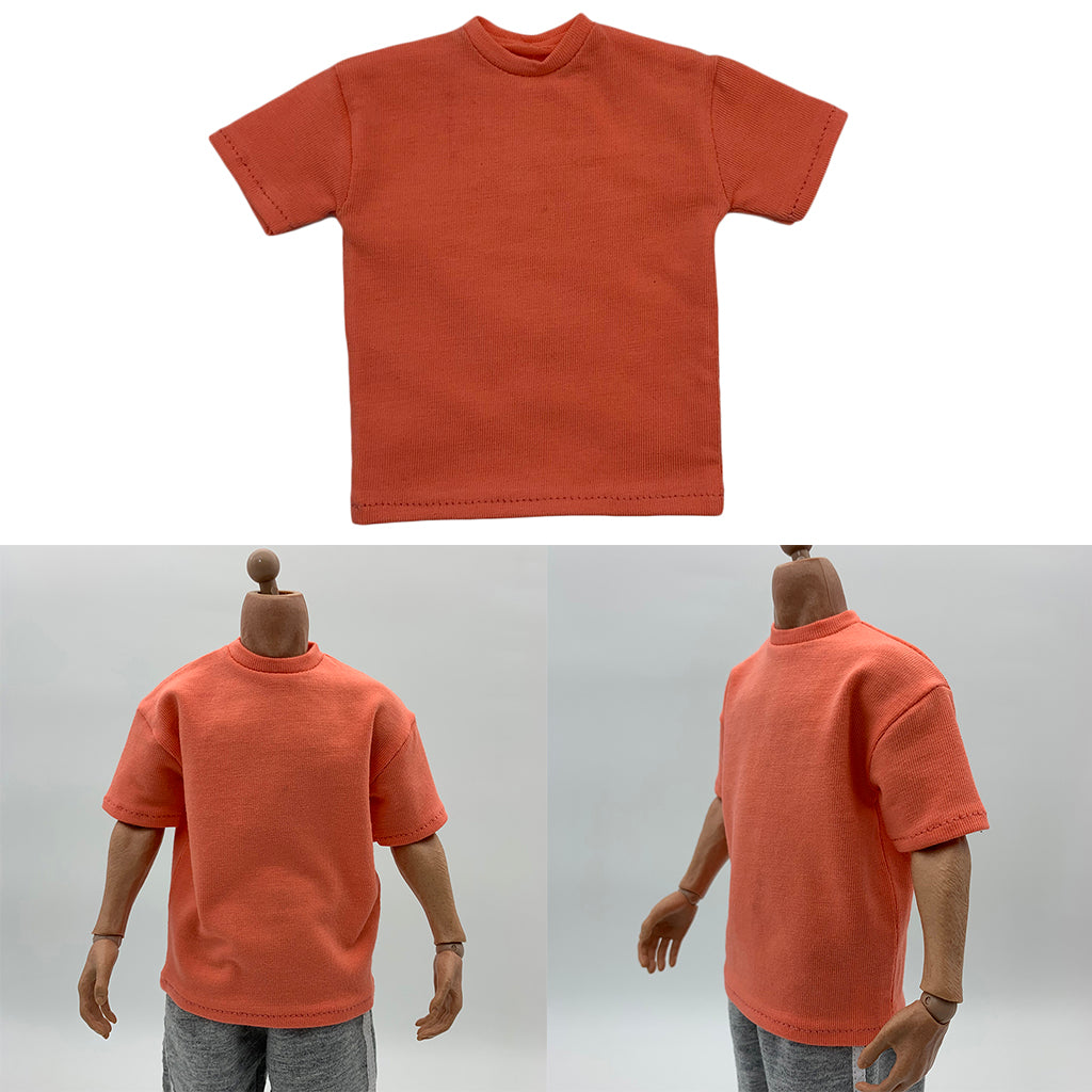 1/6 Scale Green Long Sleeve T-Shirt for 12'' Hot Toy Male Action Figure Body Orange
