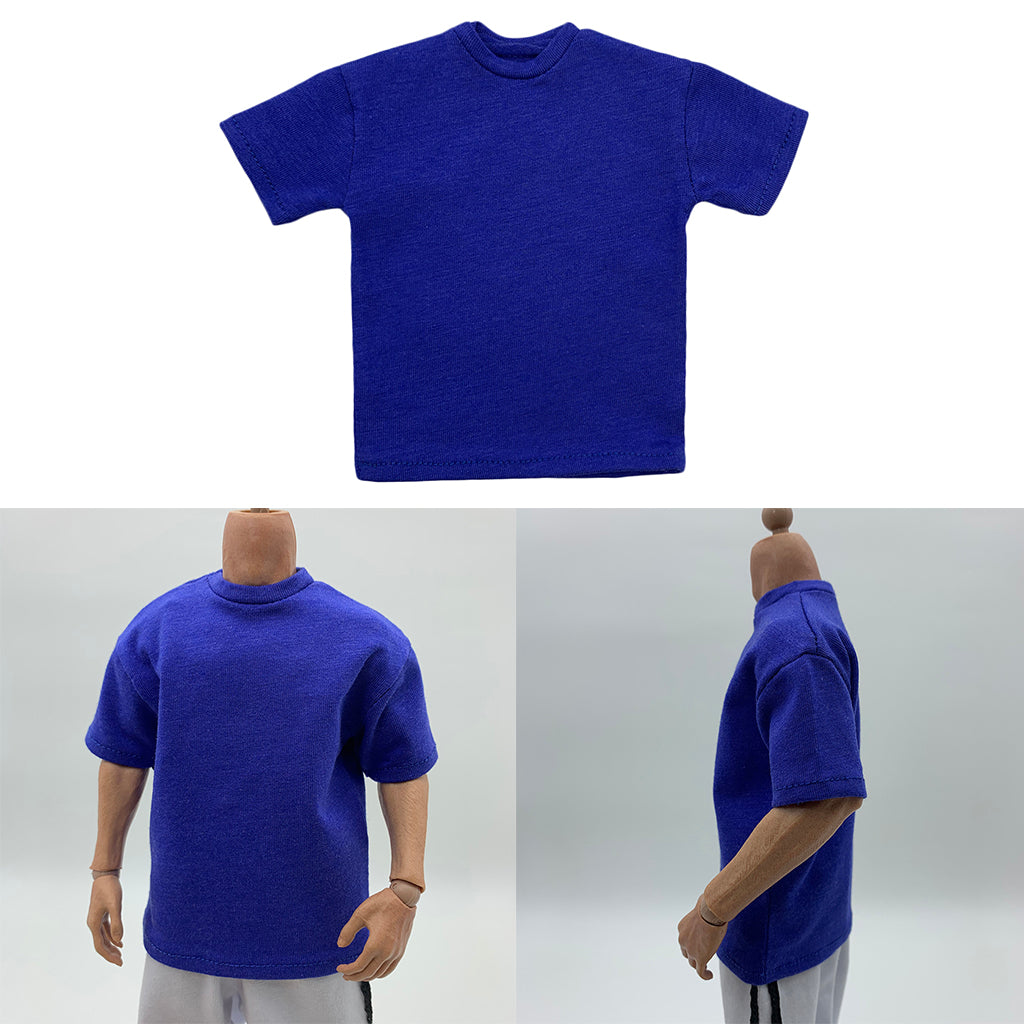 1/6 Scale Green Long Sleeve T-Shirt for 12'' Hot Toy Male Action Figure Body Blue