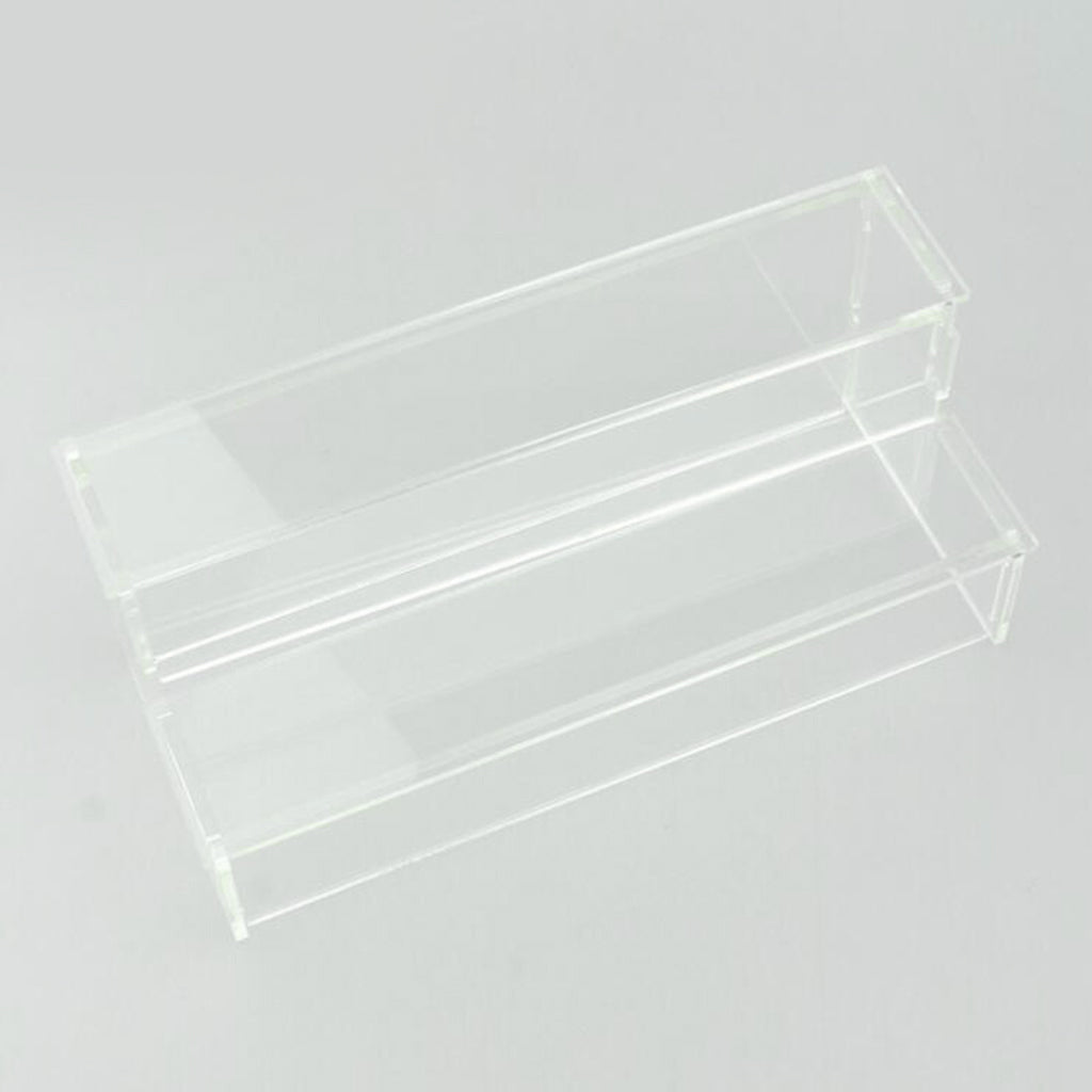 2 Step Removable Ladder Acrylic Show Stand Shelf Organizer For Cosmetics Toy 30x10x6cm