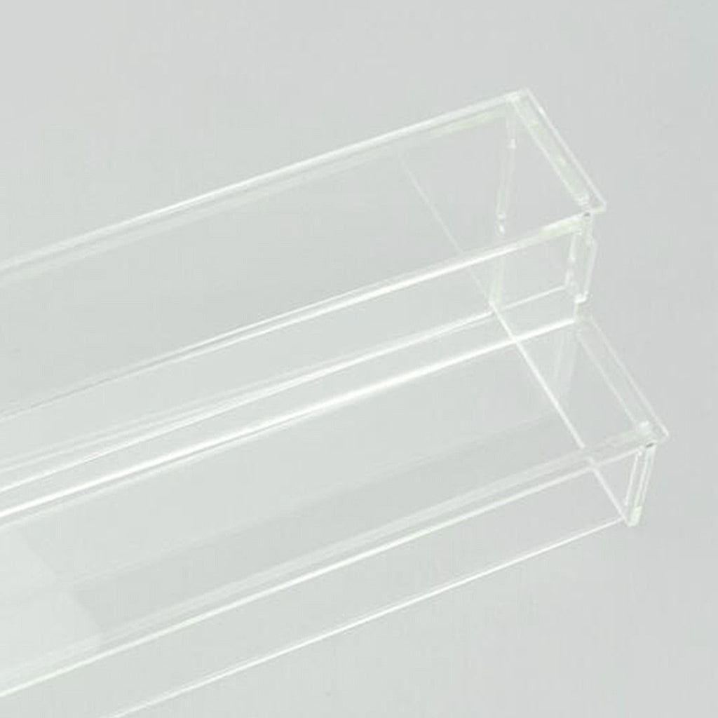 2 Step Removable Ladder Acrylic Show Stand Shelf Organizer For Cosmetics Toy 30x10x6cm