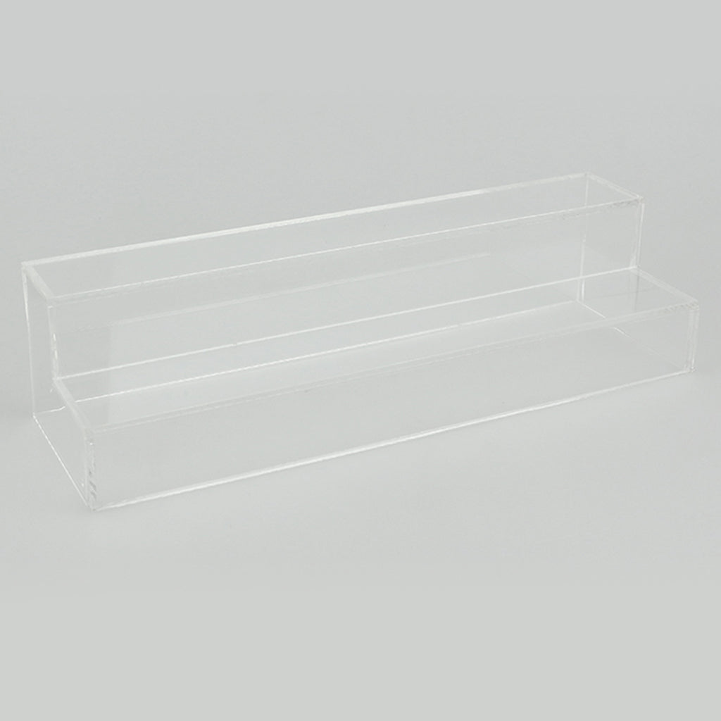 2 Step Removable Ladder Acrylic Show Stand Shelf Organizer For Cosmetics Toy 30x10x6cm