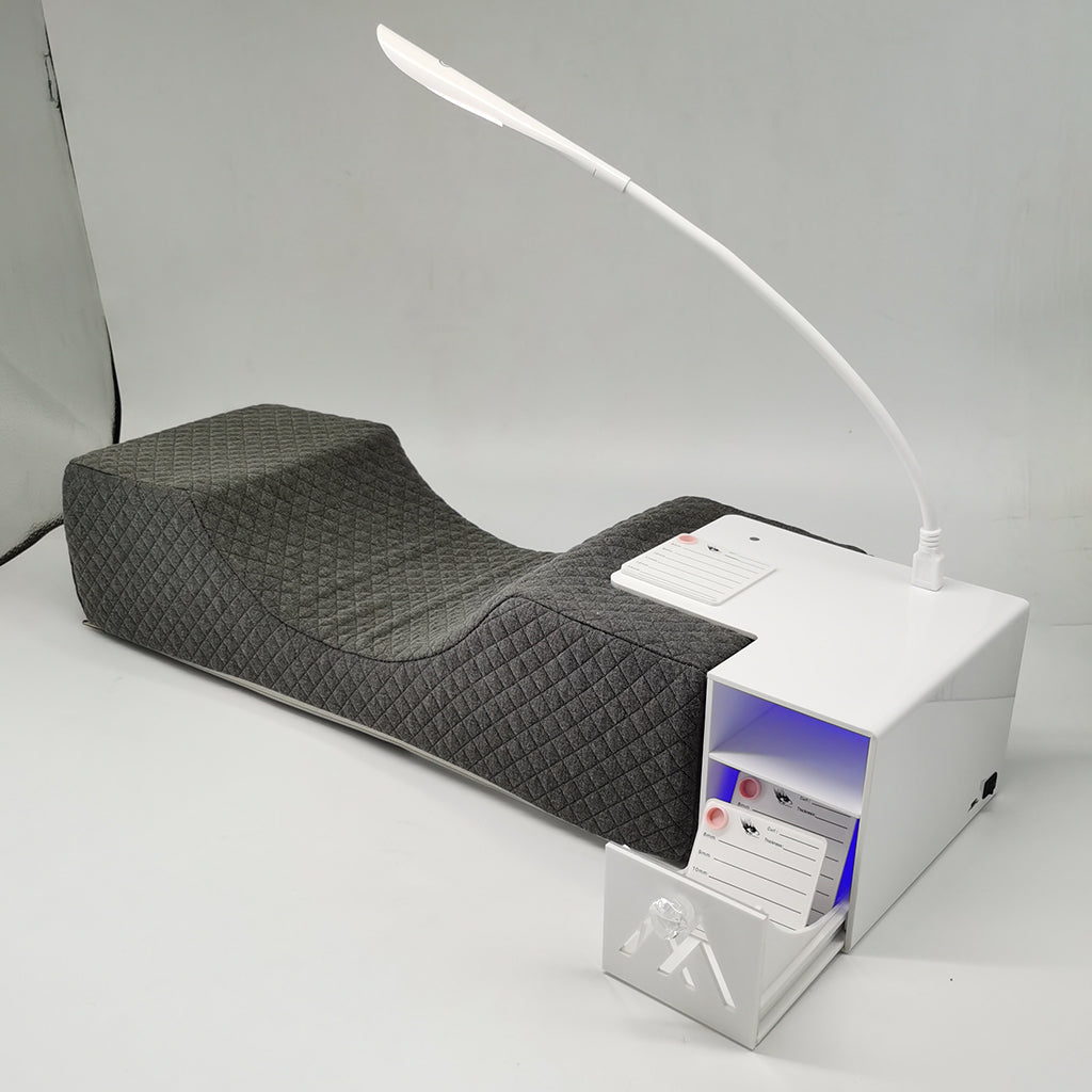 Eyelash Extension Pillow Neck Support & Shelf Light Integrated for Salon