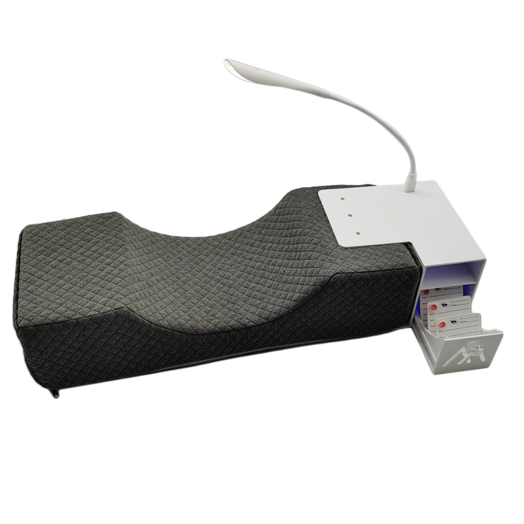 Eyelash Extension Pillow Neck Support & Shelf Light Integrated for Salon