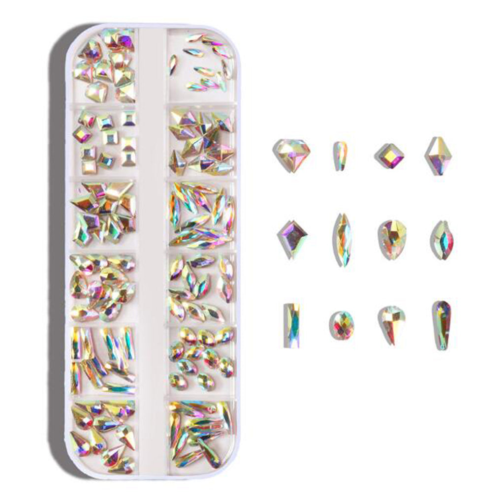 Multi-Colour Crystal Flat Back Nail Art Face Festival Rhinestones Gems DIY