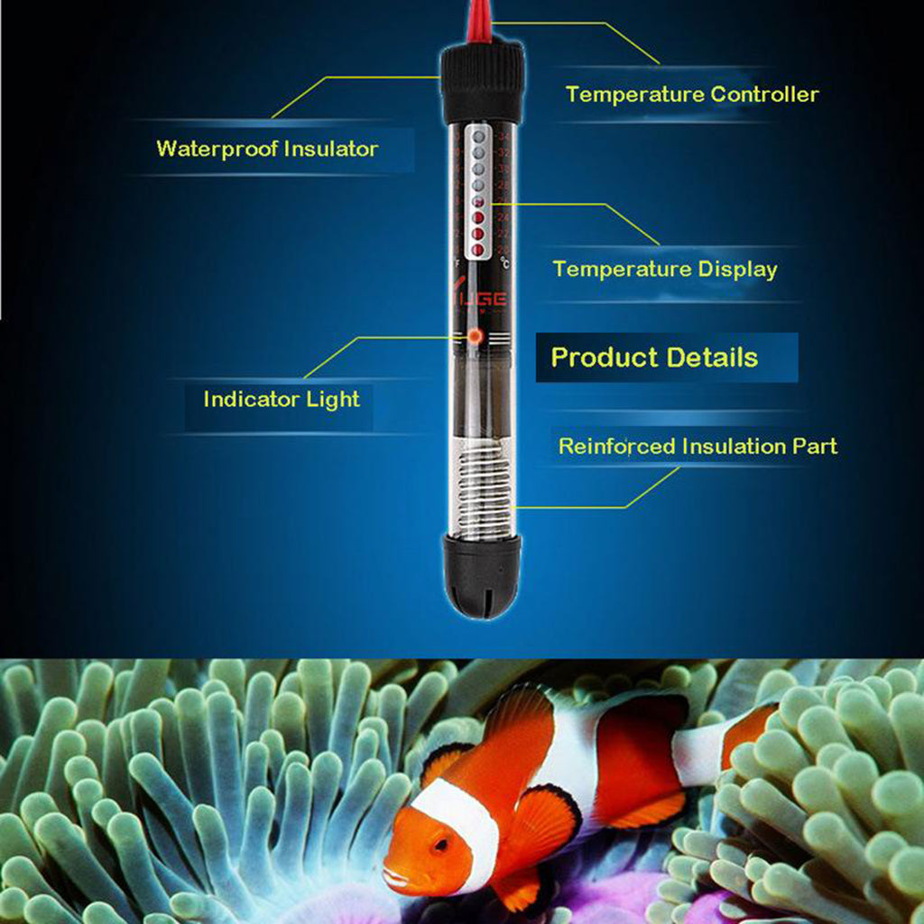 Adjustable Aquarium Fish Tank Water Heater for Fish Tank UK Plug 200W