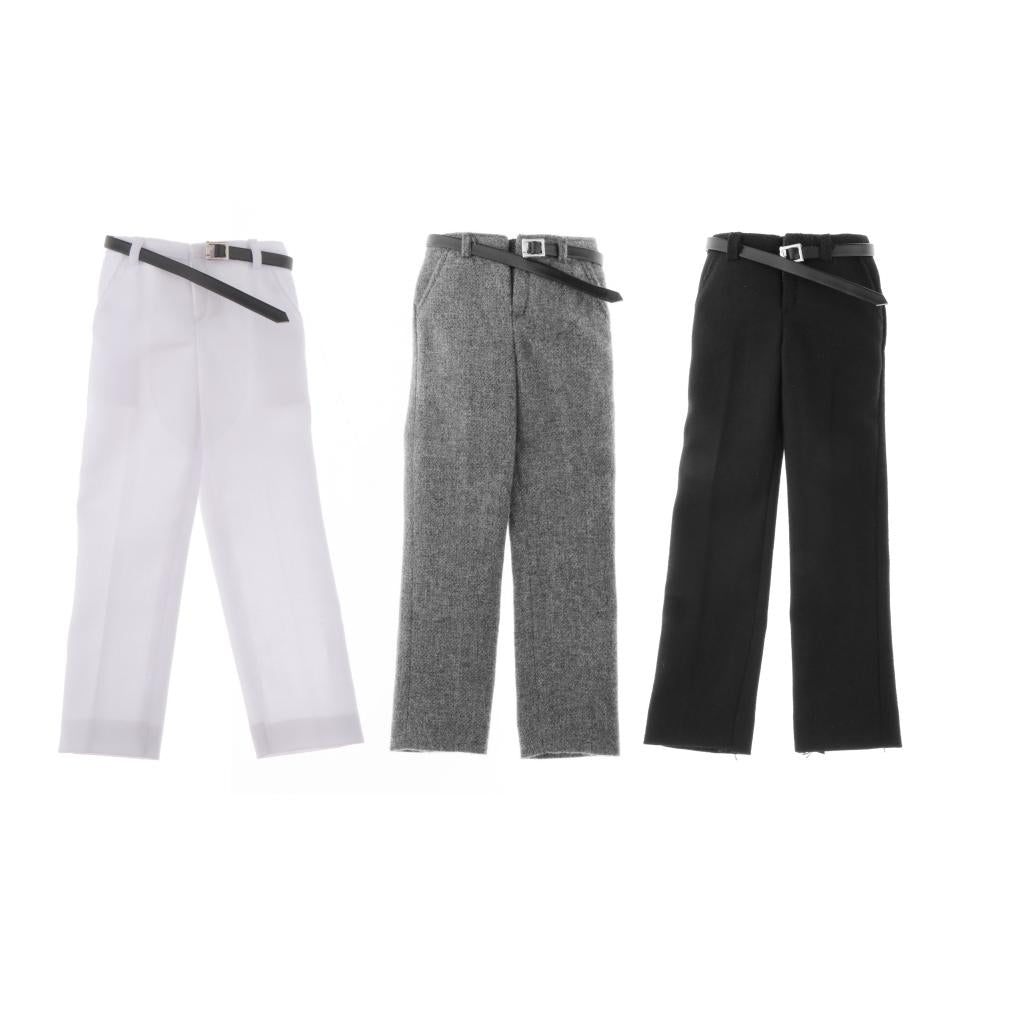 1/6 Scale Male Pants Suit Trousers Clothes Fits 12 inch Action Figure Gray