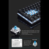 AJAZZ Mechanical Keyboard Portable 82 Keys Black Switches-White-Blue Light