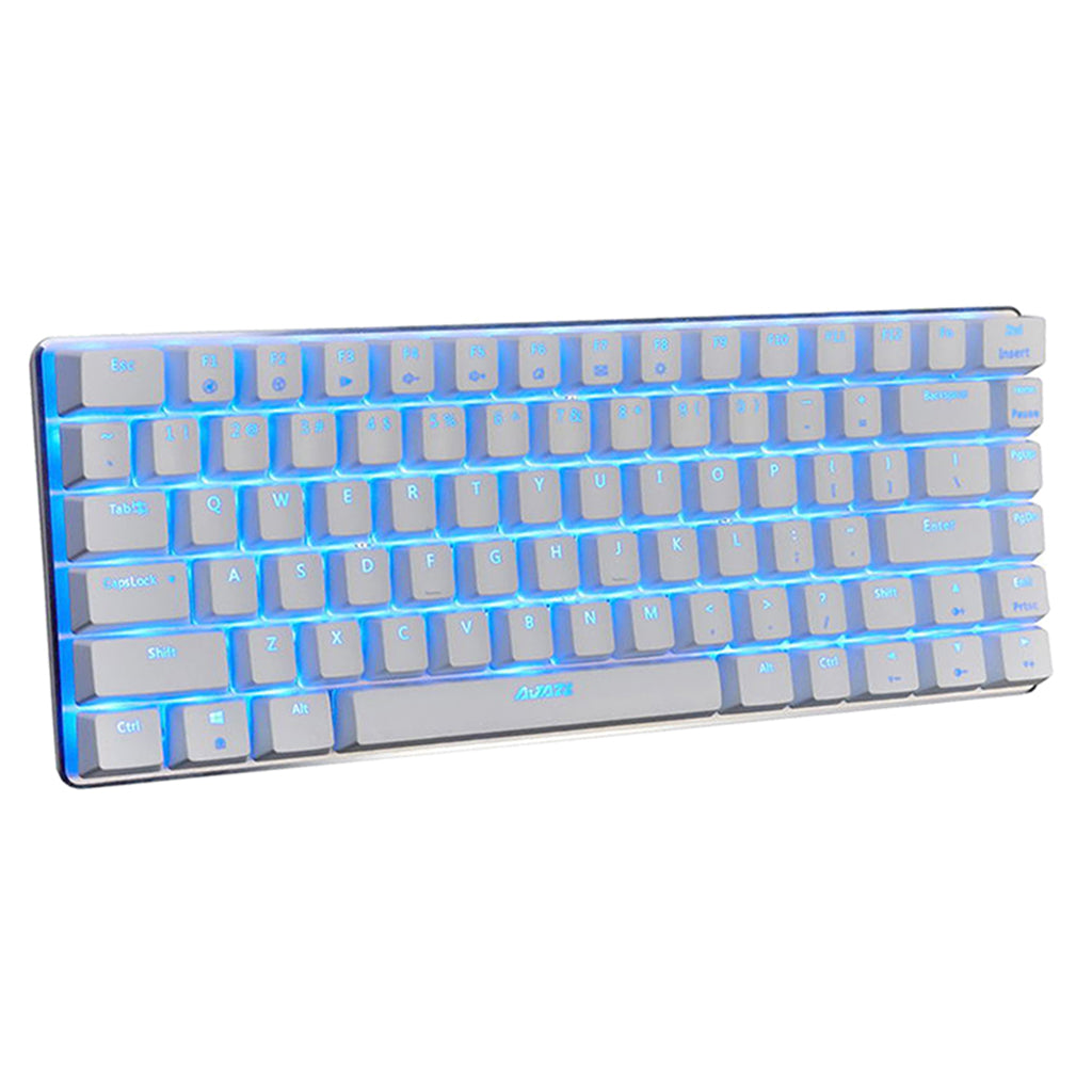 AJAZZ Mechanical Keyboard Portable 82 Keys Black Switches-White-Blue Light