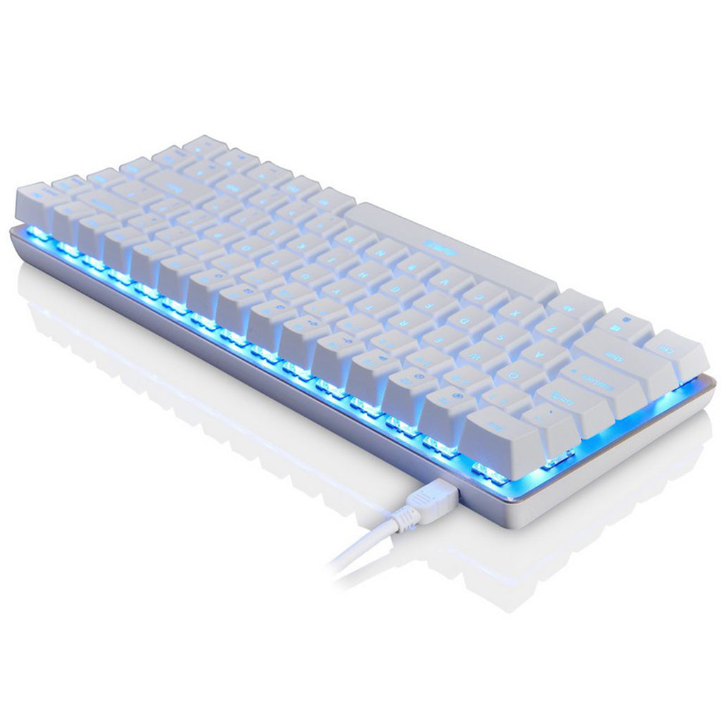 AJAZZ Mechanical Keyboard Portable 82 Keys Blue Switches-Black-White Light