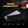 AJAZZ Mechanical Keyboard Portable 82 Keys Blue Switches-Black-No Light