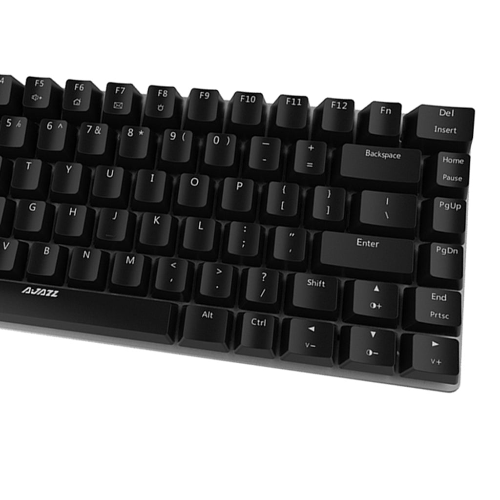 AJAZZ Mechanical Keyboard Portable 82 Keys Blue Switches-Black-No Light