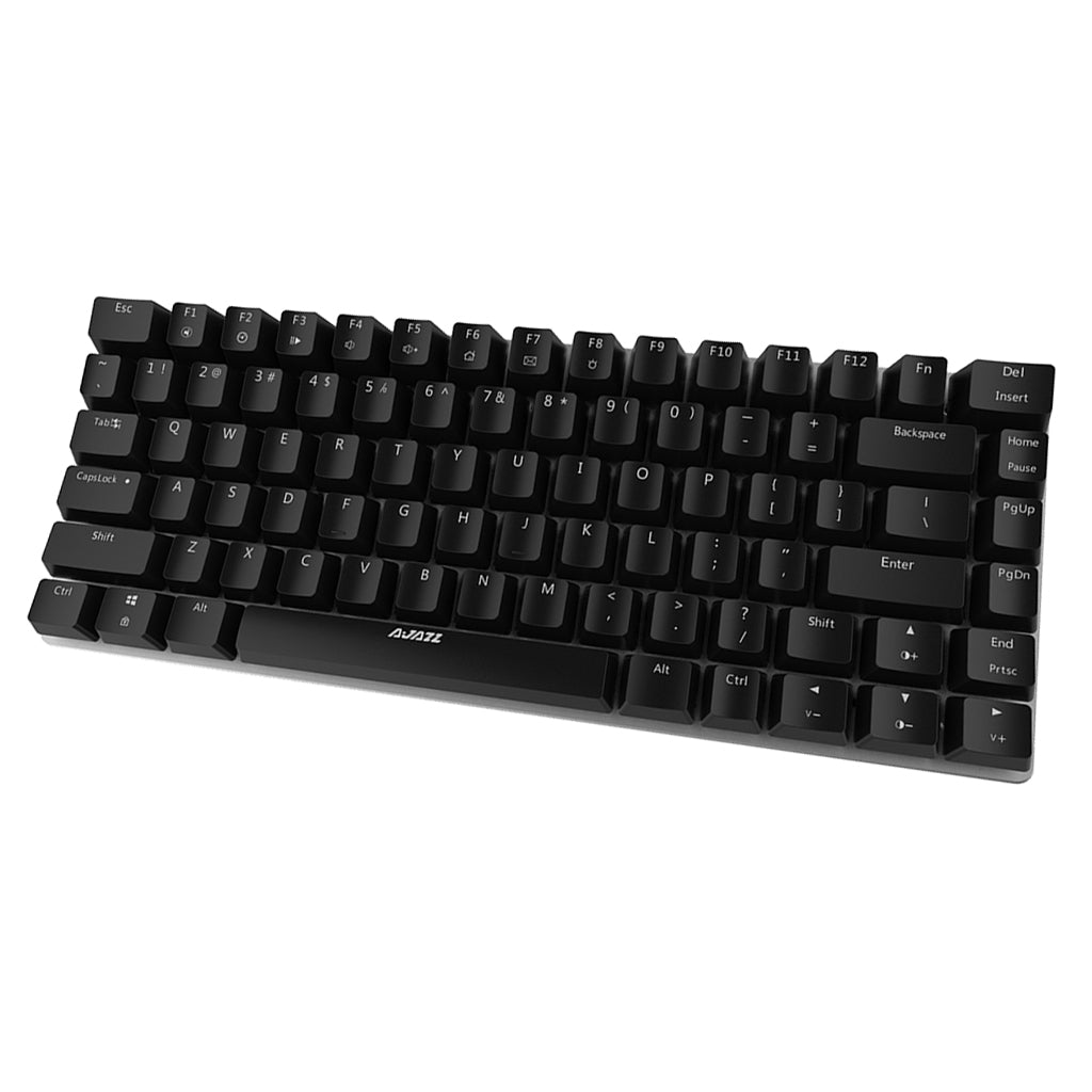 AJAZZ Mechanical Keyboard Portable 82 Keys Blue Switches-Black-No Light