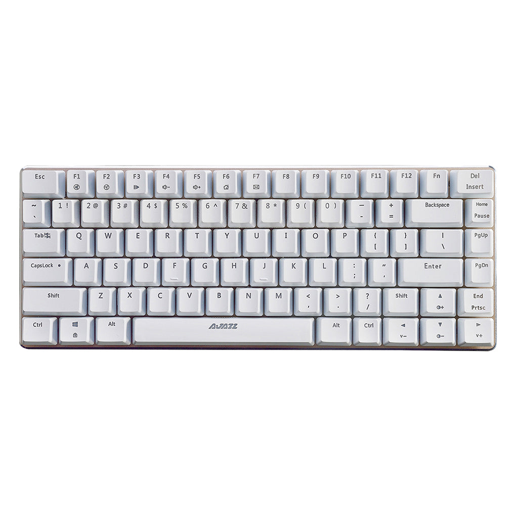 AJAZZ Mechanical Keyboard Portable 82 Keys Black Switches-White-No Light