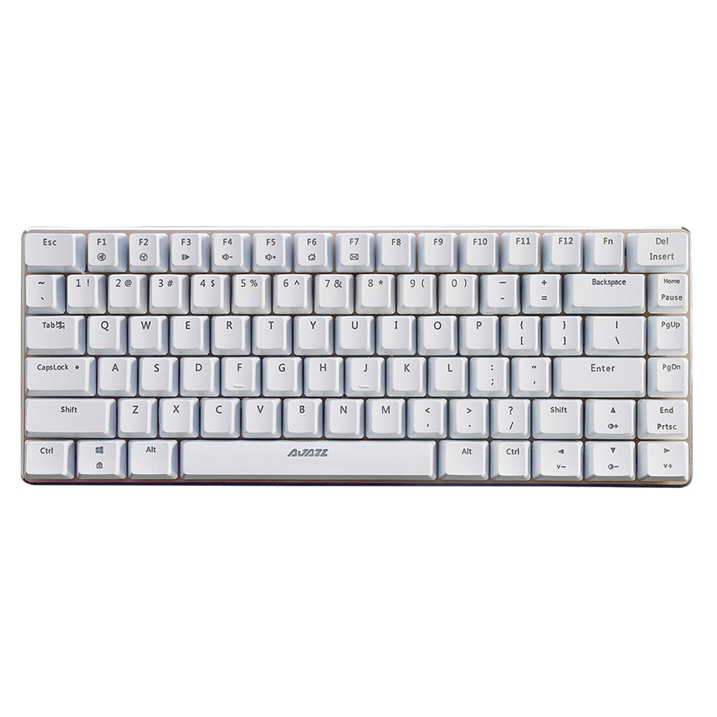 AJAZZ Mechanical Keyboard Portable 82 Keys Black Switches-White-No Light