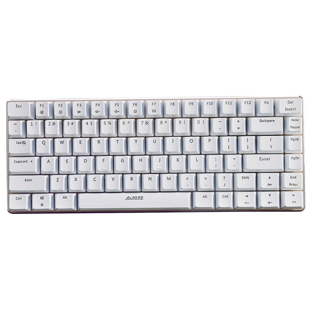 AJAZZ Mechanical Keyboard Portable 82 Keys Black Switches-White-No Light