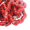 100Pcs Aluminium Pigeon Leg Rings 8 MM Red