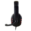 Wired 3.5mm Gaming Headset Headphone Adjustable Headhand Mic Speaker Black+Red