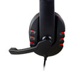 Wired 3.5mm Gaming Headset Headphone Adjustable Headhand Mic Speaker Black+Red