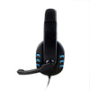 Wired 3.5mm Gaming Headset Headphone Adjustable Headhand Mic Speaker Black+Blue